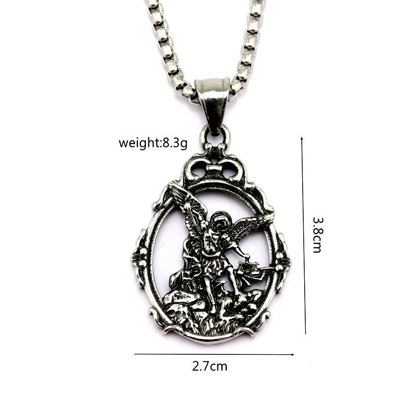 Dragon Angel Men's Pendant Necklace
