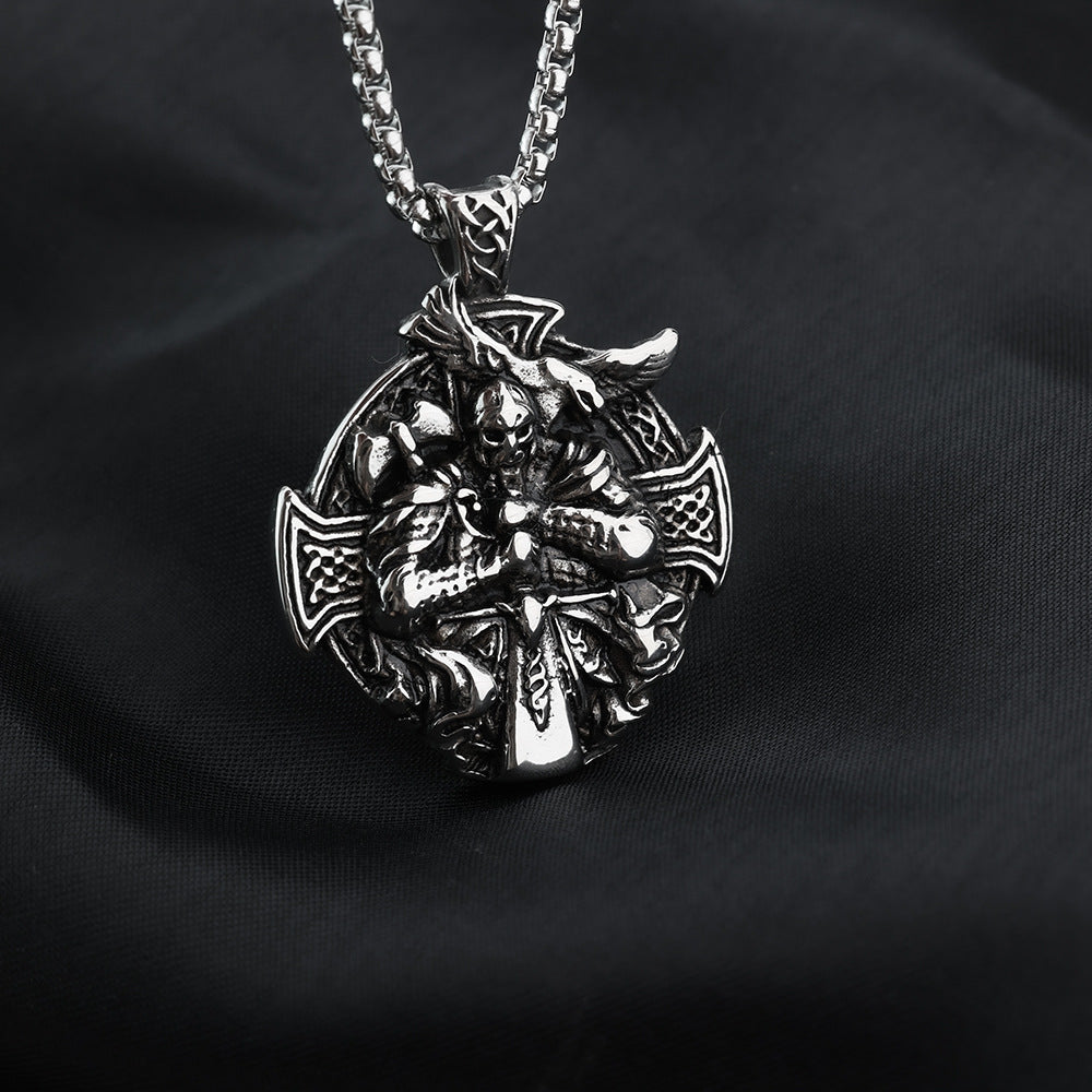 Planderful Stainless Steel Viking Odin Necklace For Men Nordic Pendant Heritage And Symbolism