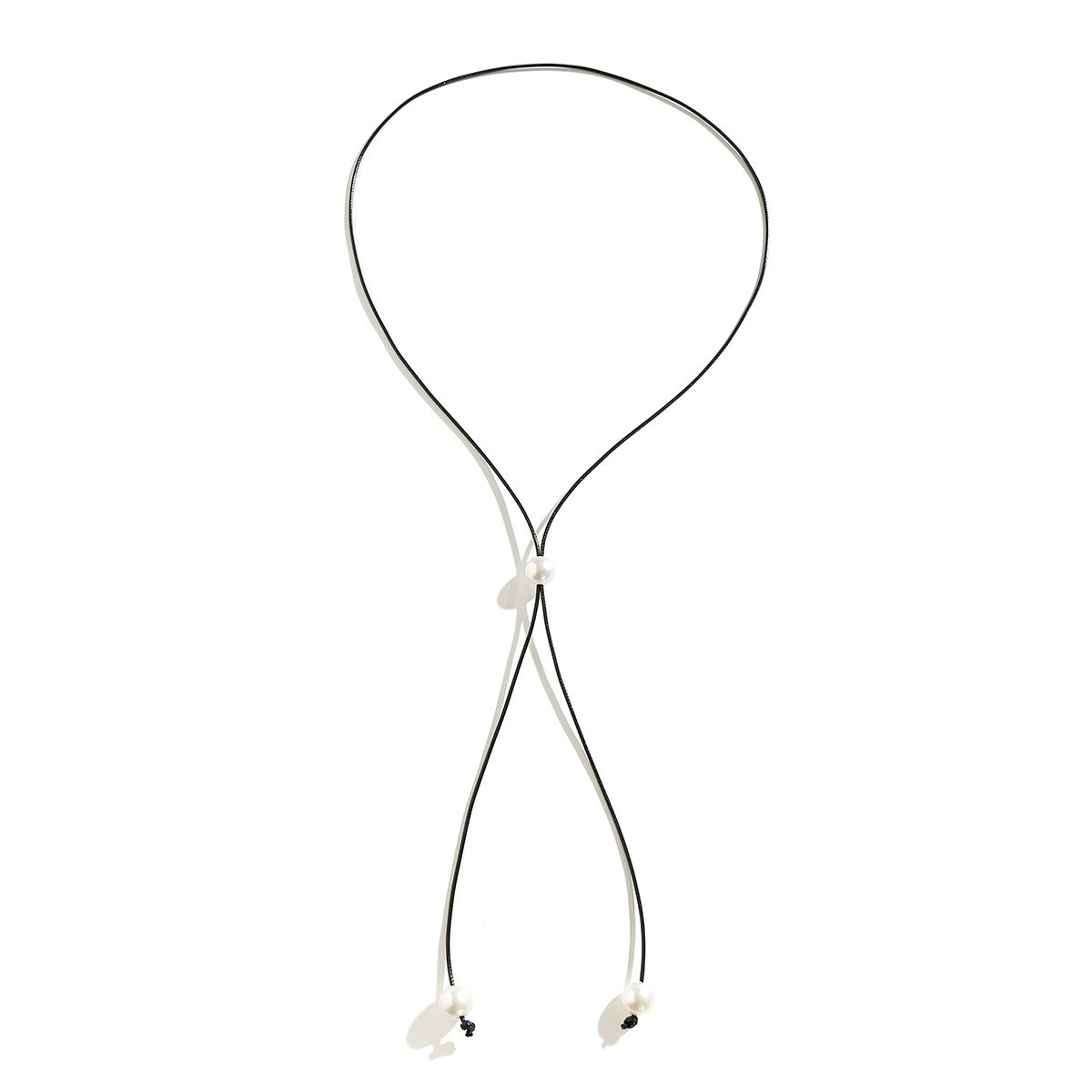 Baroque Pearl Tassel Necklace with Geometric Knots and Cold Wind Aesthetics