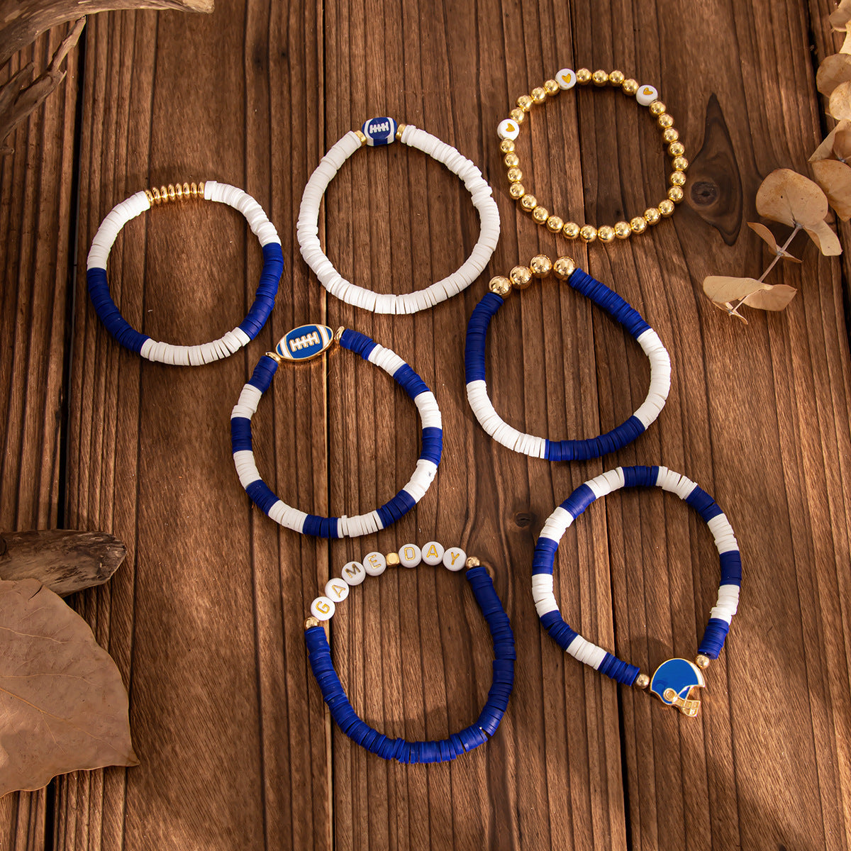 Planderful Vienna Verve Bracelet Set – Stylish Football Pendant Design