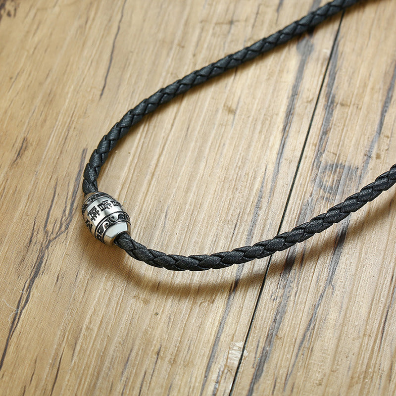 Chinese Style Jewelry Stainless Steel Nine-Character Mantra Pendant for Men