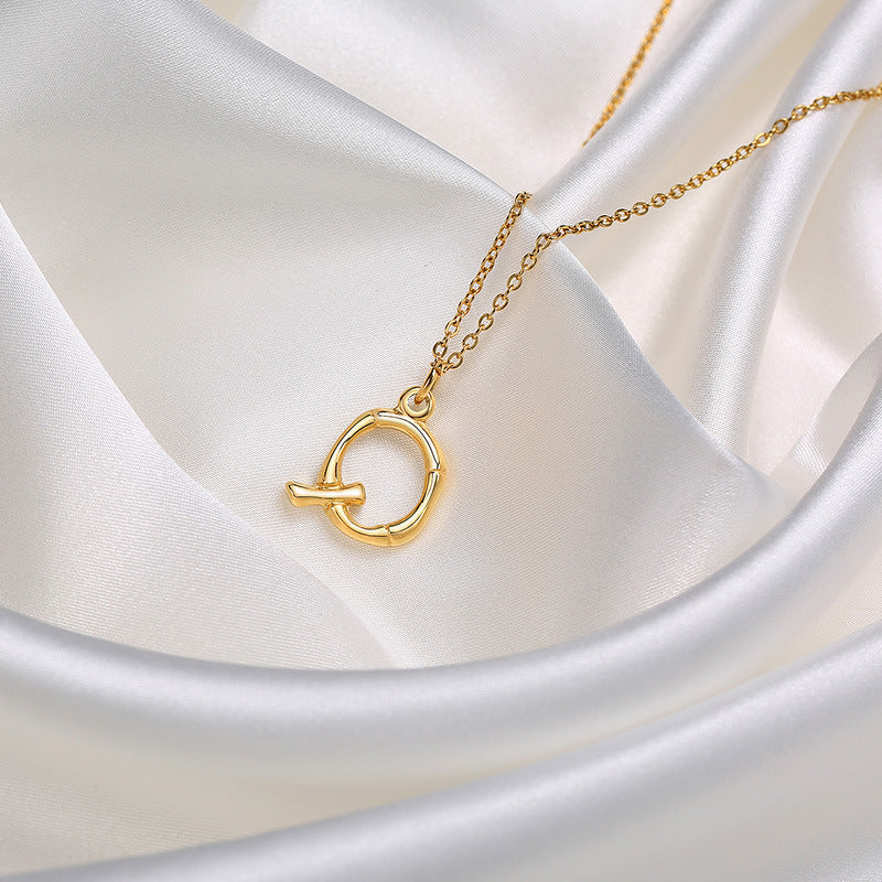 Cross-Border Popular Titanium Steel Letter Necklace Fashion