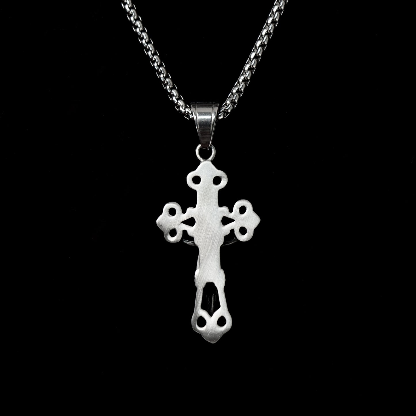 Steel Necklace - Vintage Bohemian Cross Pendant