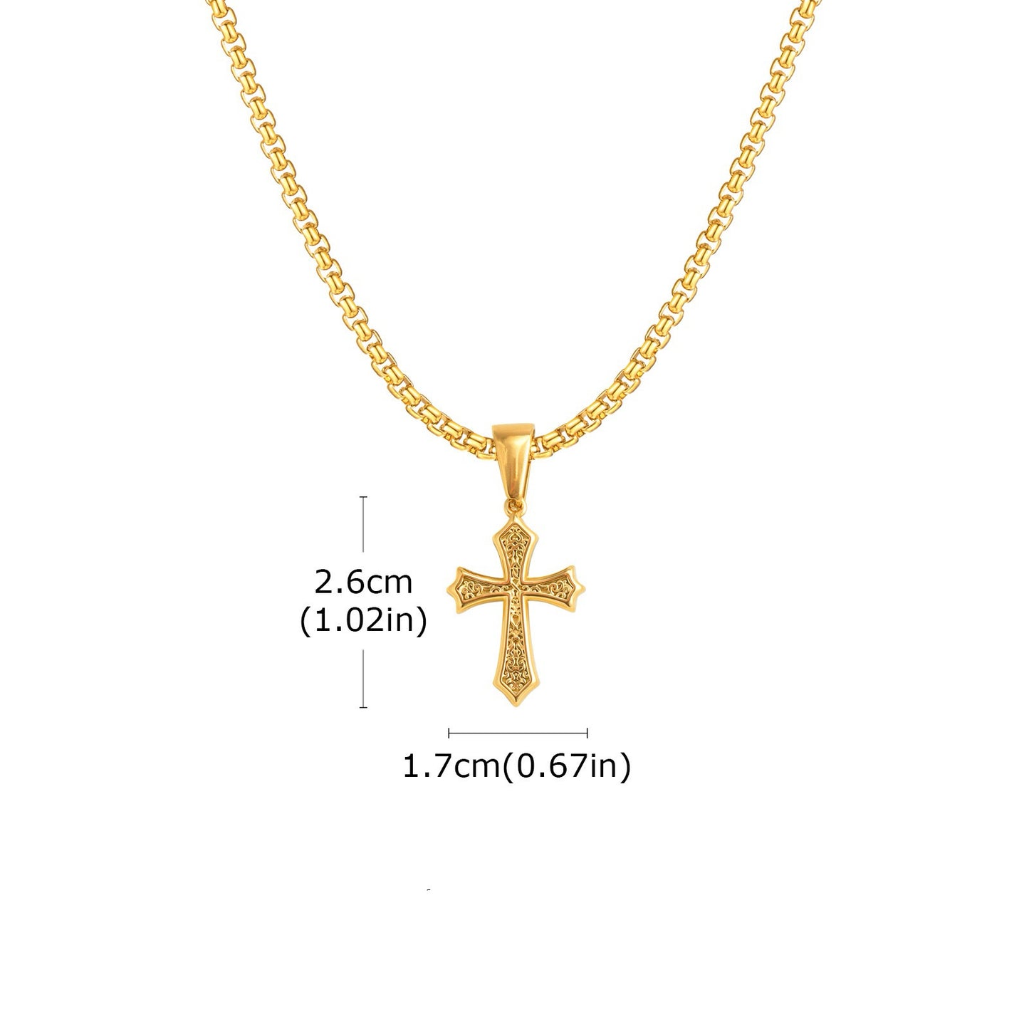 Titanium Steel Cross Pendant Necklace Unisex Luxury Versatile Design Planderful Everyday Genie