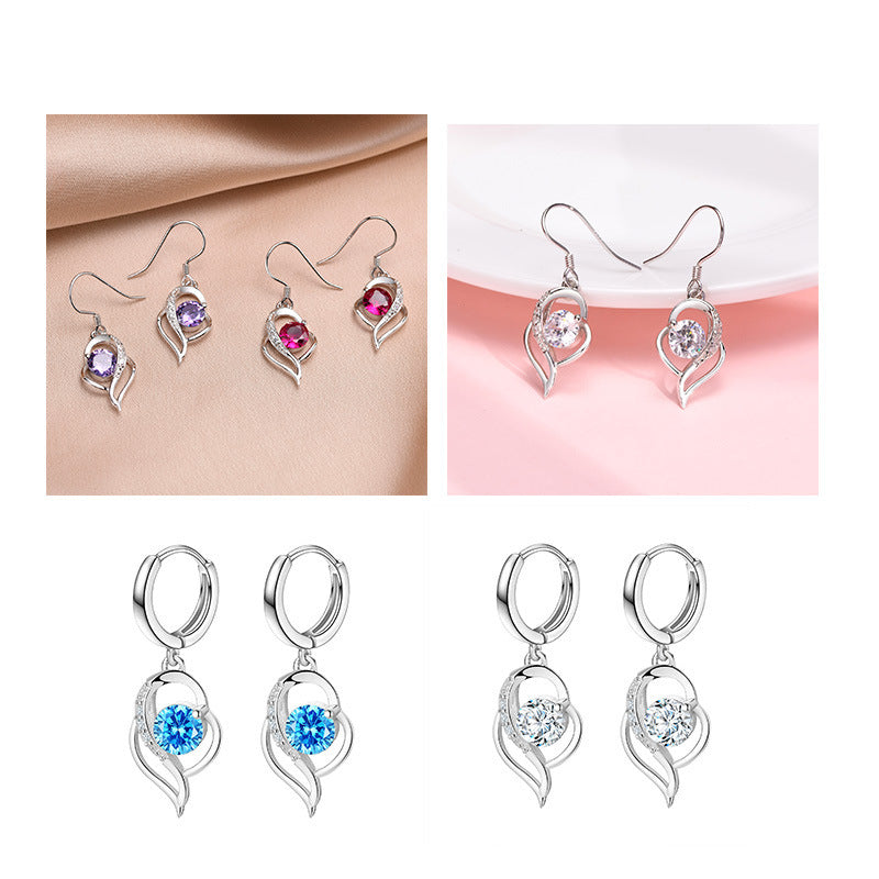 Zircon Heart Earrings