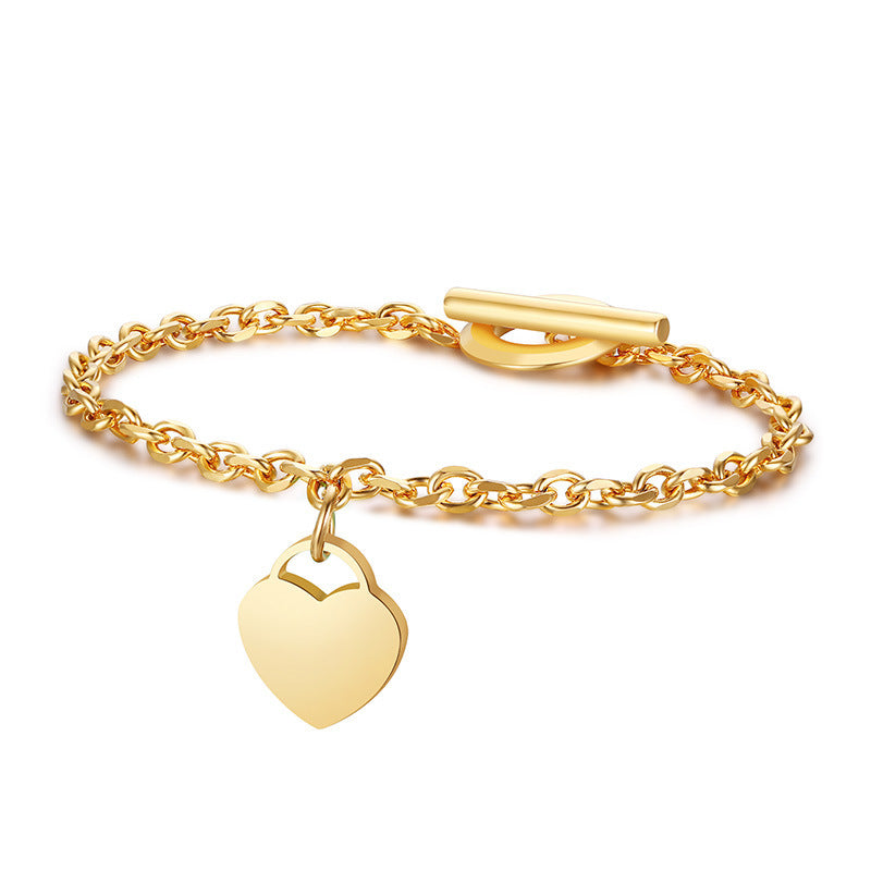 Women's Ins Wind Titanium Steel Bracelet Rose Gold Jewelry