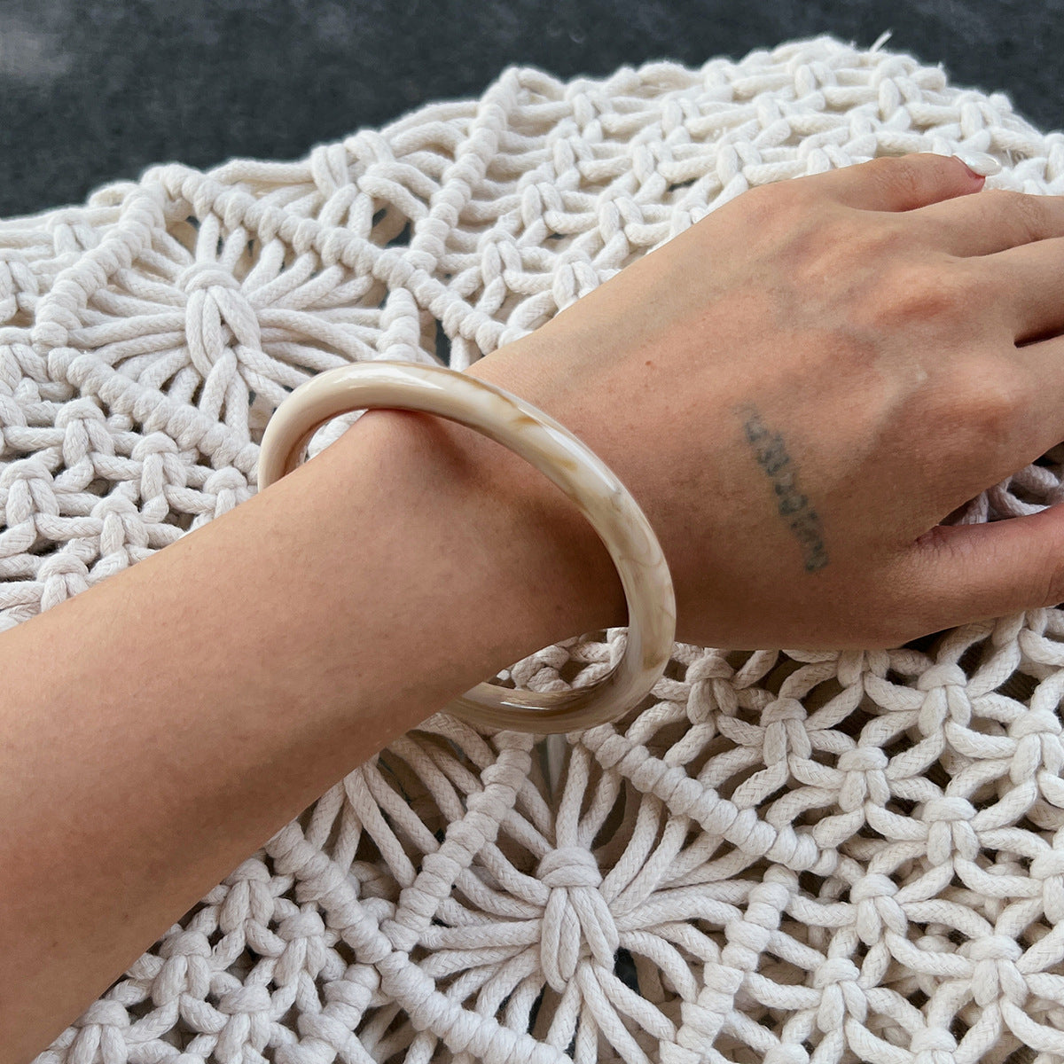 Retro Geometric Tire Bracelet Bracelet Exaggerated Irregular Special-Shaped Smudged Bracelet