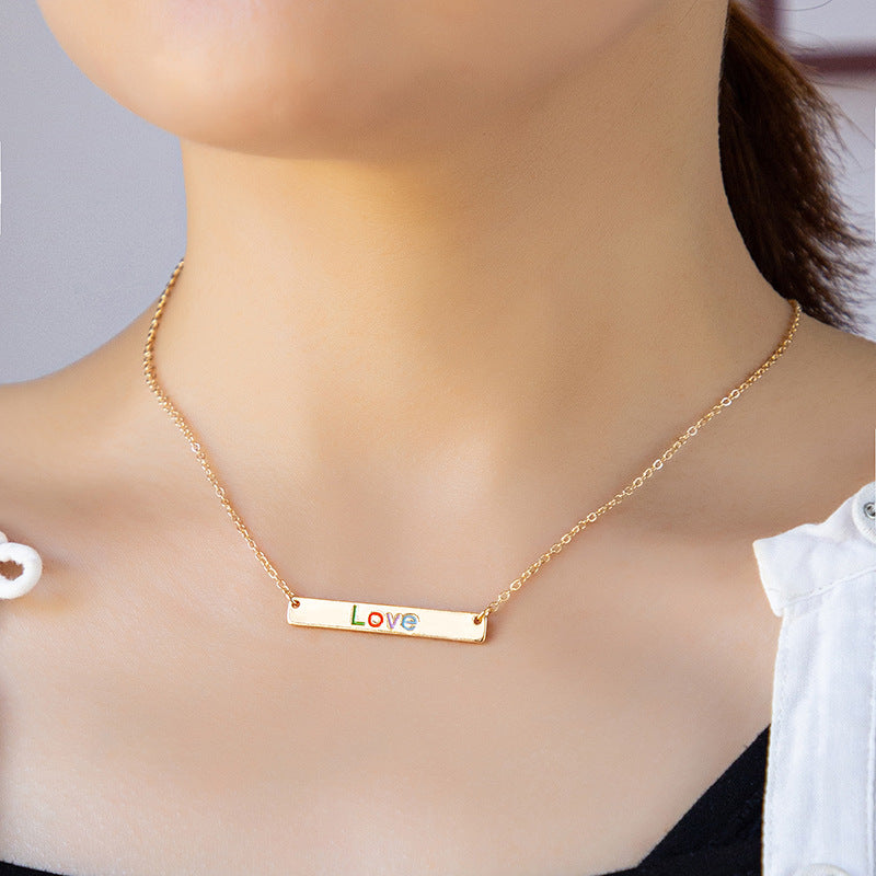 Stylish Letter Necklace with Niche Design for Trendy Women