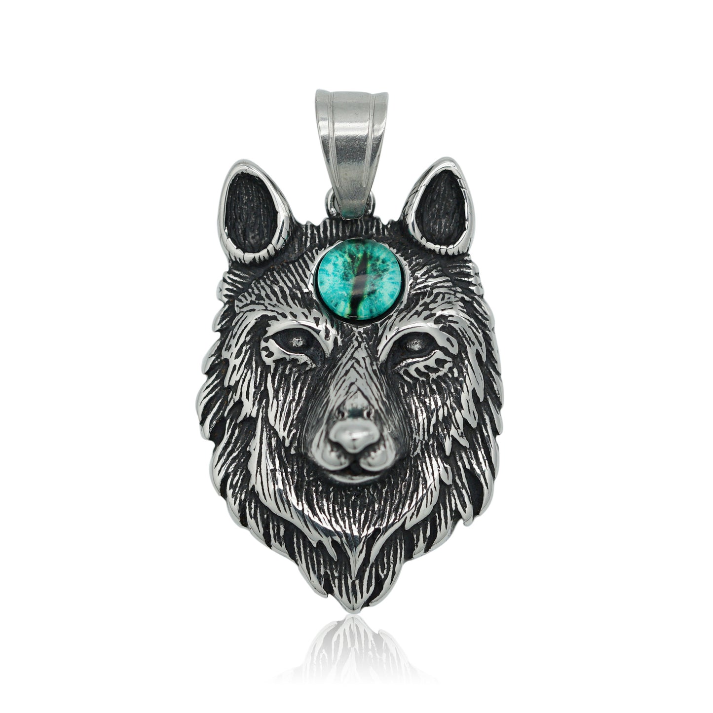 Steel Necklace – Vintage Viking Wolf Totem Design For Men With Bold Celtic Style By Planderful