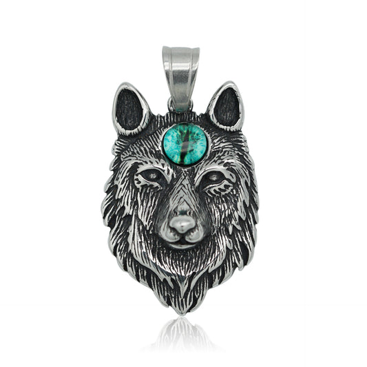 Steel Necklace – Vintage Viking Wolf Totem Design For Men With Bold Celtic Style By Planderful