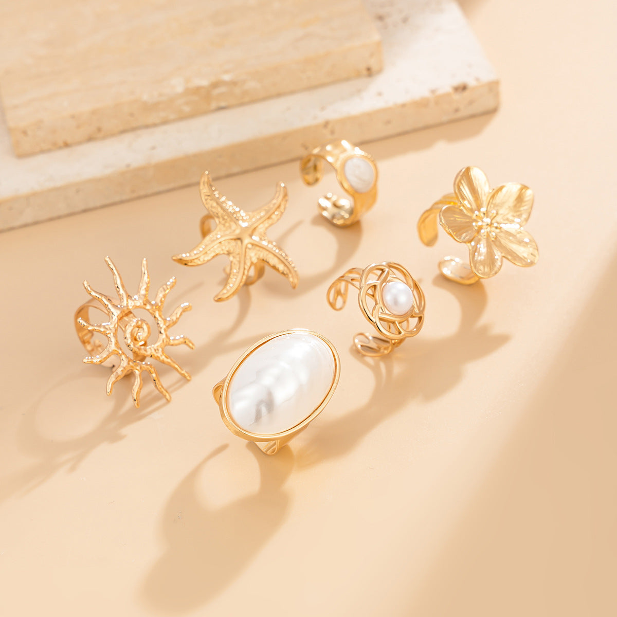 Planderful Vienna Verve Baroque Pearl Ring With Opening Feature Pastoral Pink Flower Statement For Women
