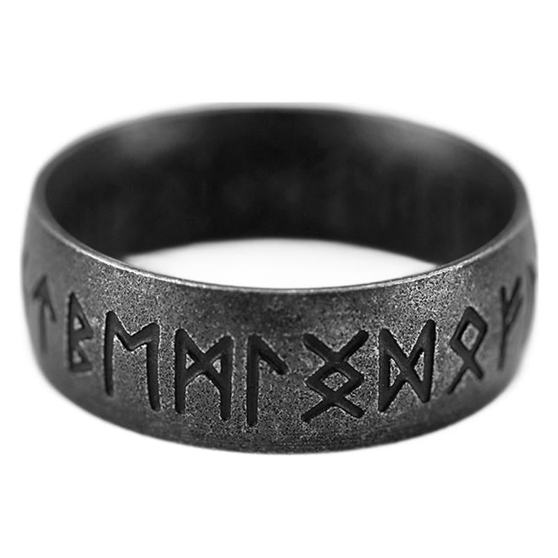 Nordic Retro Stainless Steel Viking Luhn Double-Layer Ring