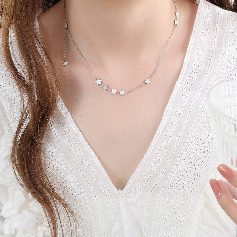 Golden Tassel Pentagram Necklace by Planderful - Chic and Stylish French-inspired Jewelry