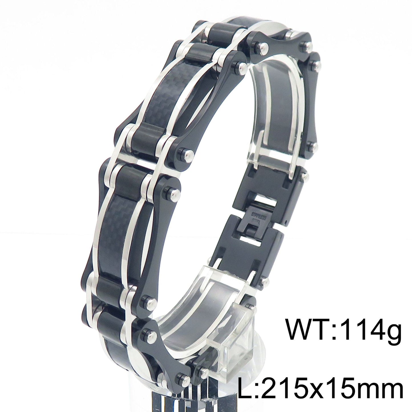 Planderful Carbon Fiber Titanium Bracelet For Men Versatile