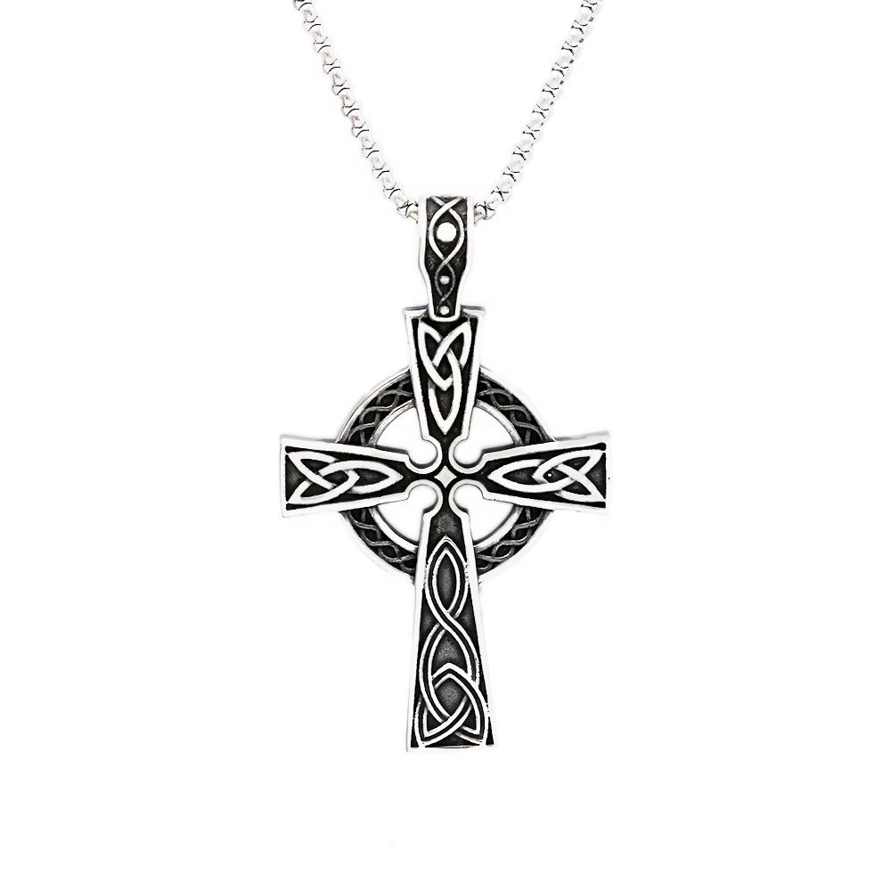 Celtic Cross Men's Pendant Necklace
