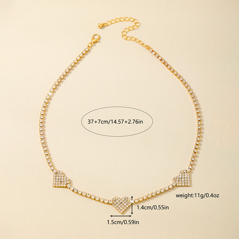 Planderful Vienna Verve Necklace – Elegant Metal Flash Zircon Design