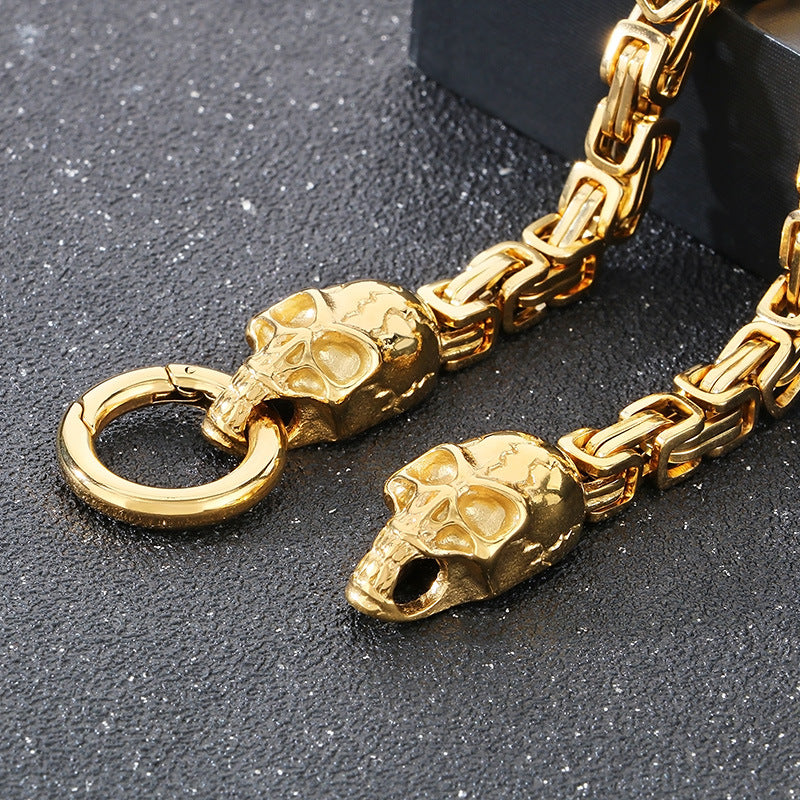 Planderful Personalized Ghost Head Punk Bracelet For Men