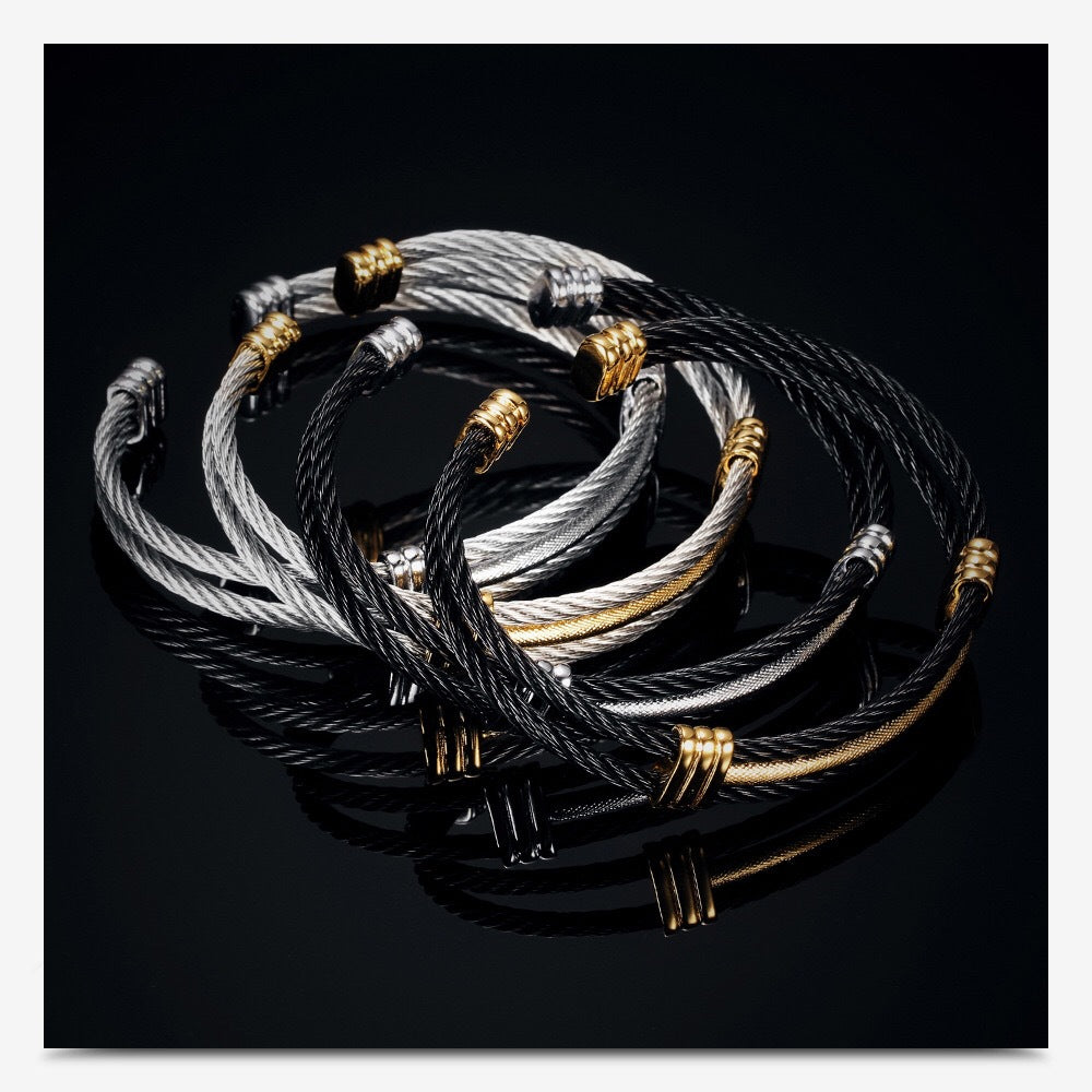 Planderful Everyday Genie Stainless Steel Woven Bracelet Unisex Hip Hop Punk Premium Style