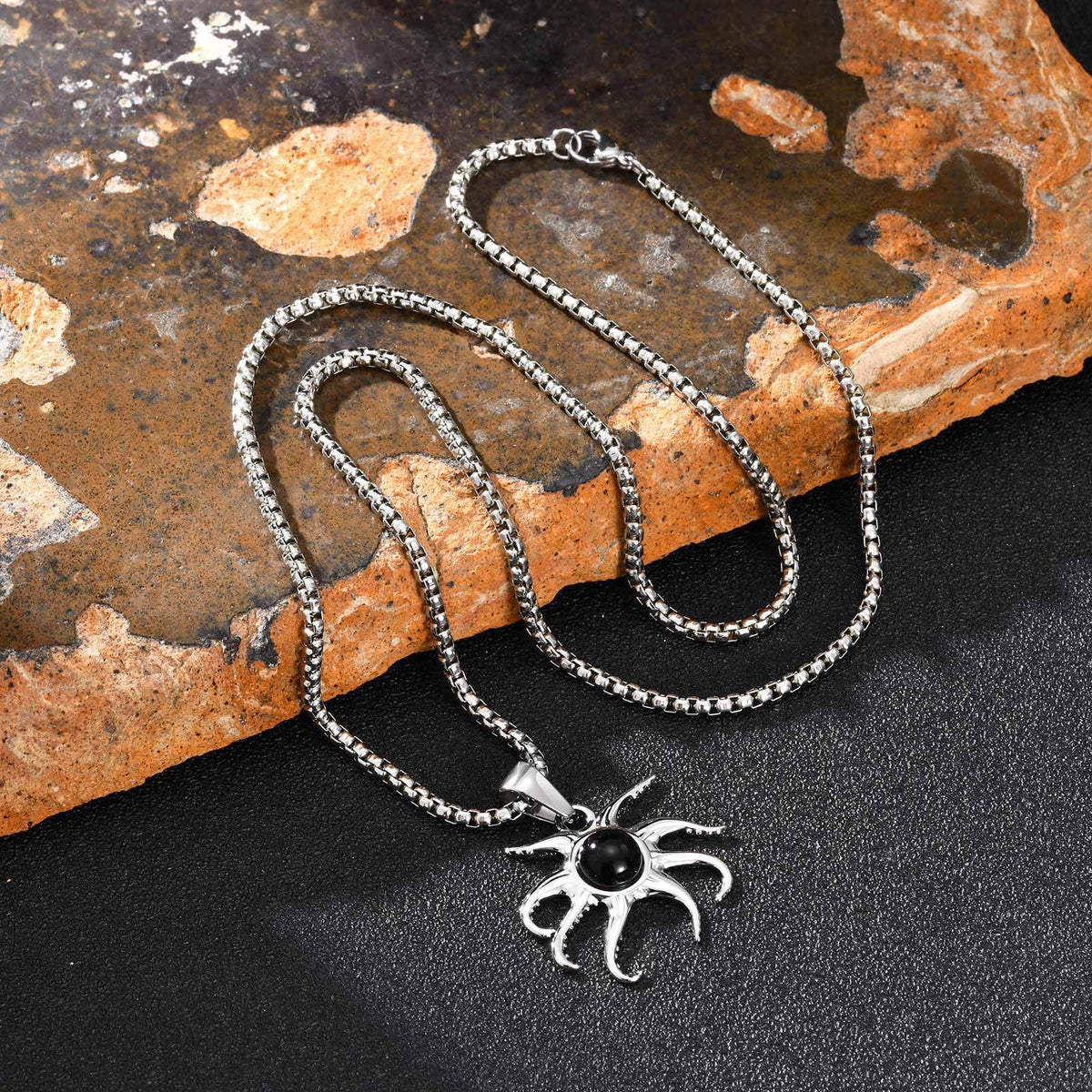 Black Stainless Steel Pendant for Men