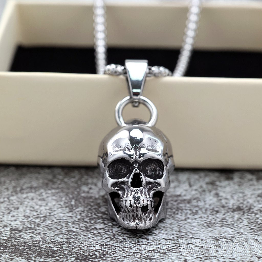 Punk Skull Stainless Steel Men's Pendant Necklace