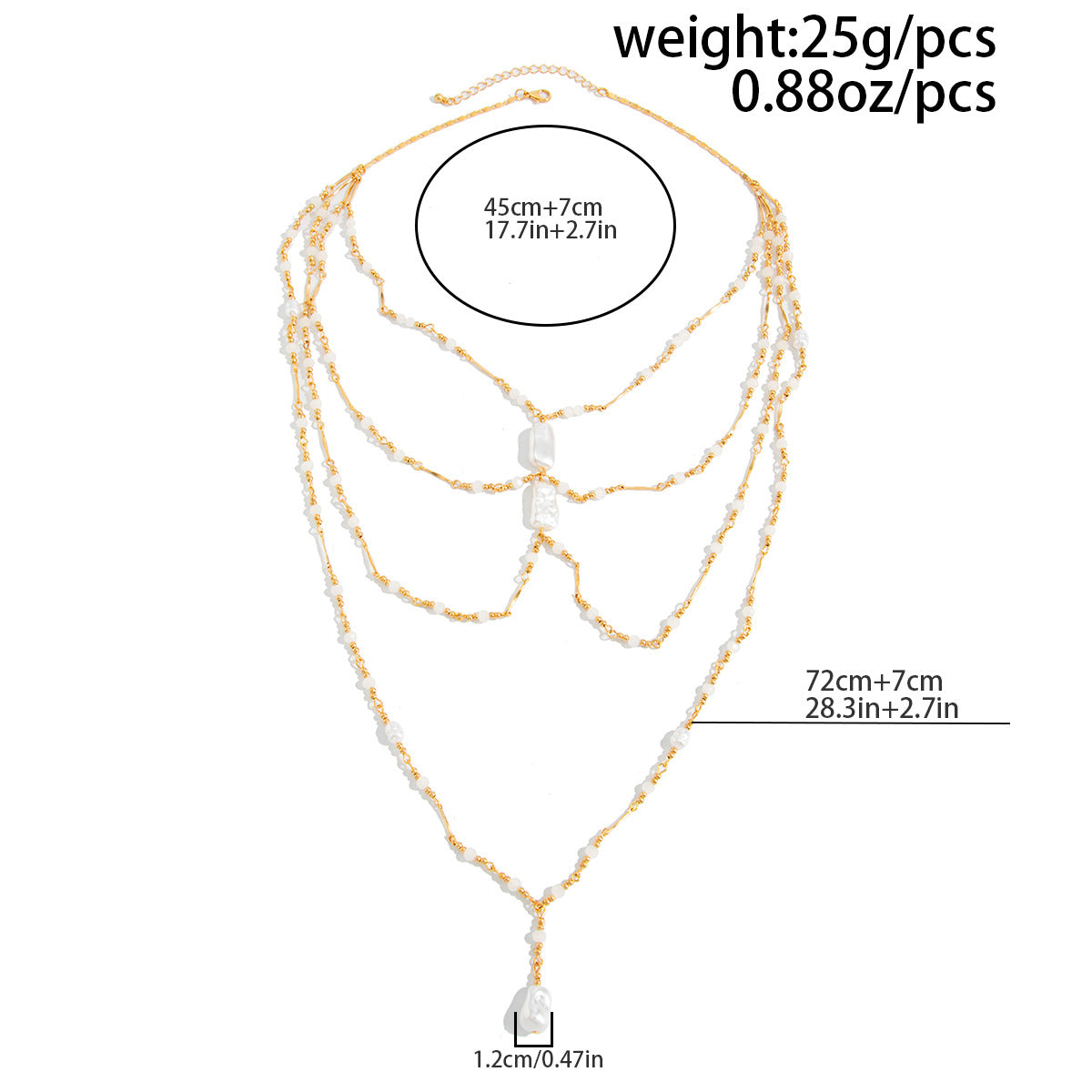 Baroque Pearl Crystal-Style Y-Necklace