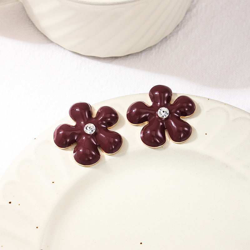 Planderful Vienna Verve Earrings – Summer Fresh Metal Color Zircon-Encrusted Design