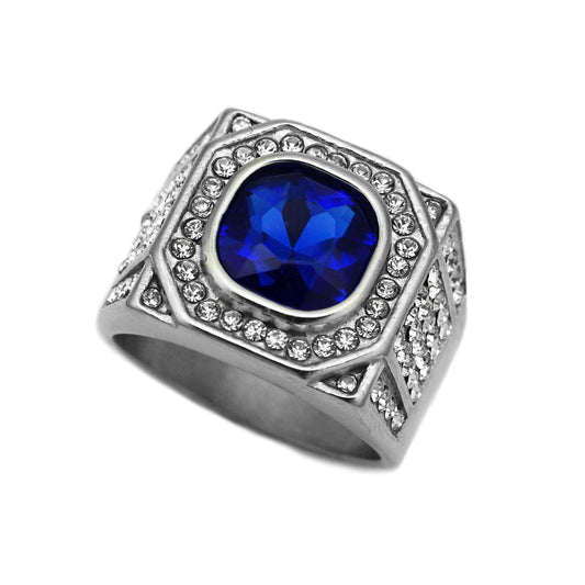 Planderful Everyday Genie Stainless Steel Zircon Ring Personalized for Men Unisex Statement Jewelry