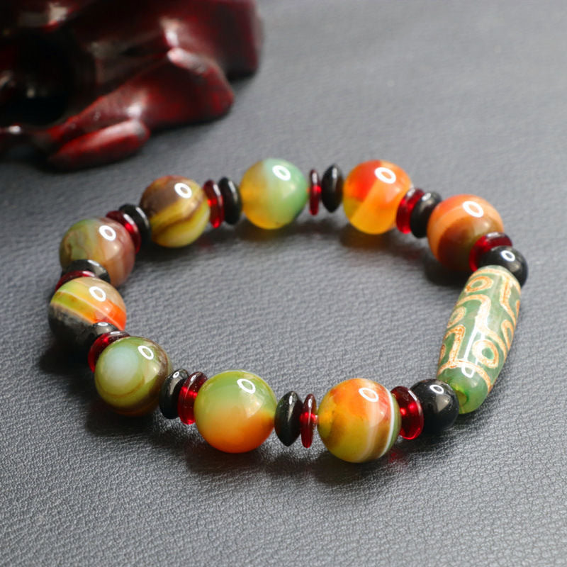Nine-Eyed Tianzhu Agate Bracelet