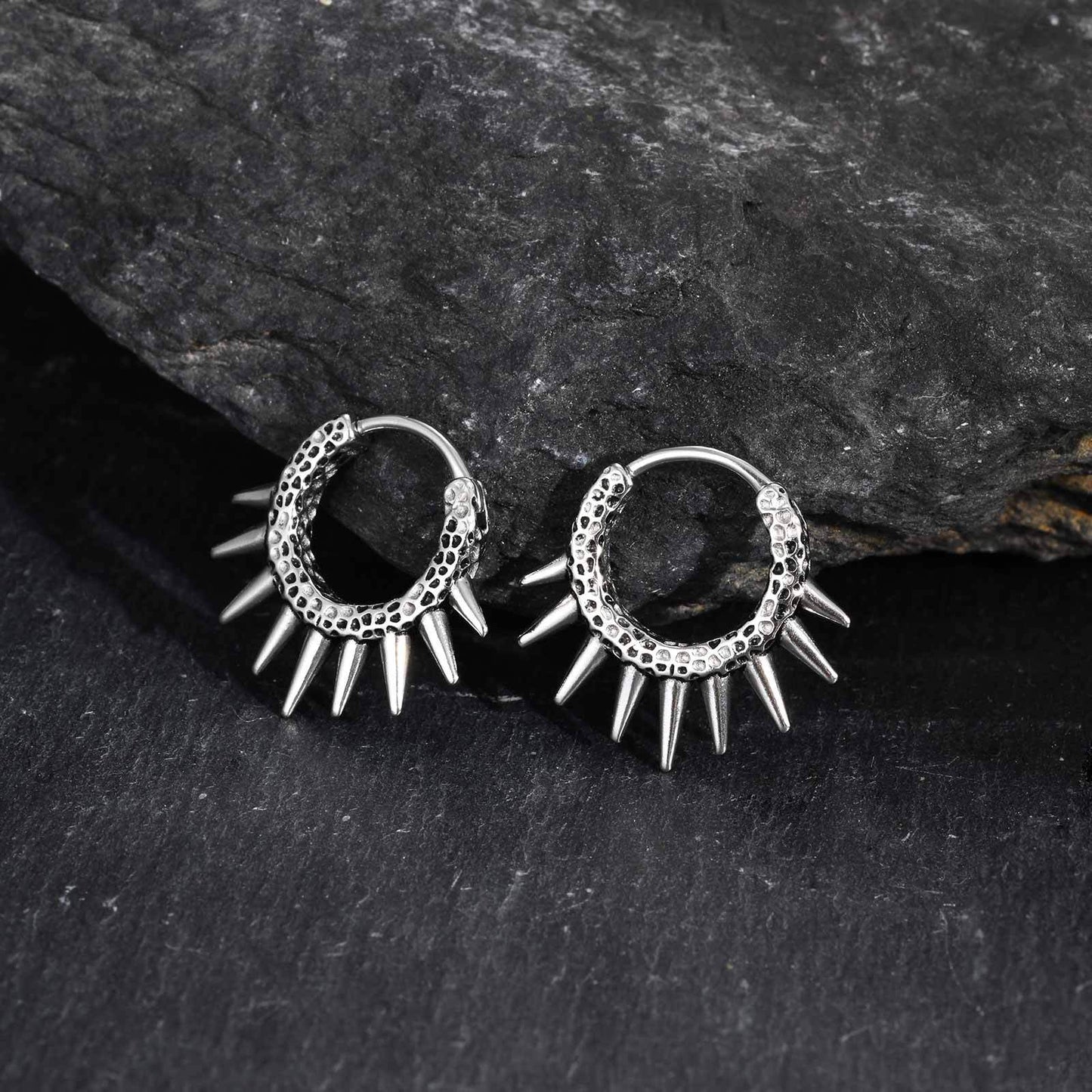 Planderful Stainless Steel Rivet Earrings for Men Trendy