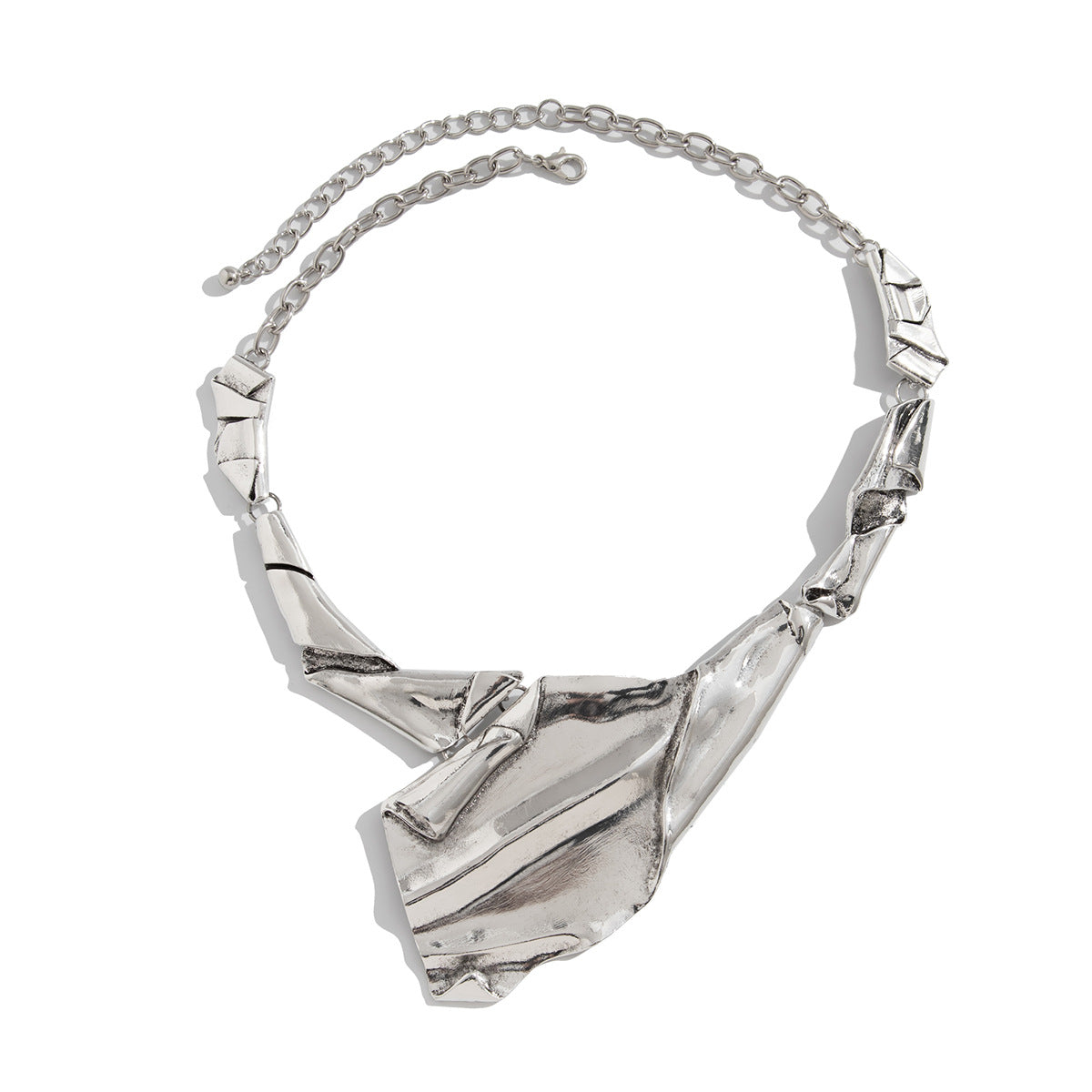 Planderful Vienna Verve Necklace – Unique Irregular Metal Design