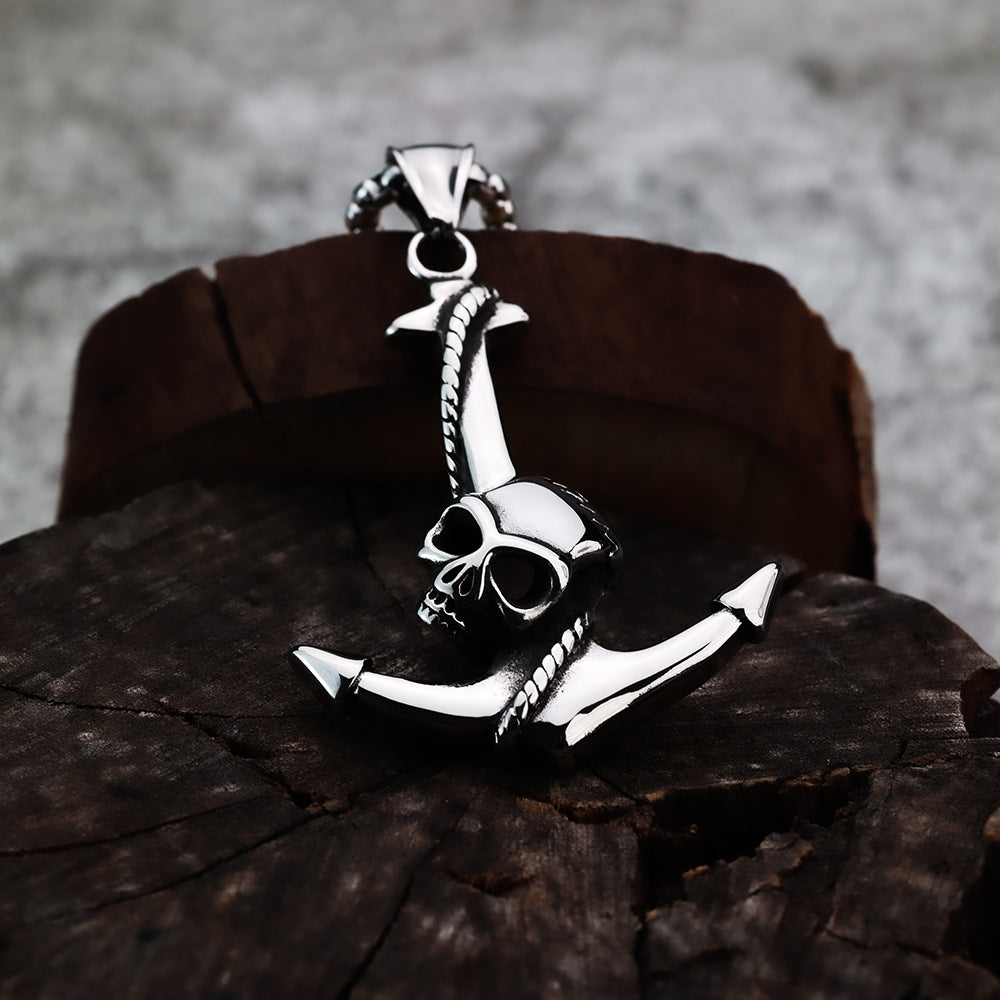 Cross-Border Nordic Viking Skull Anchor Pendant Jewelry