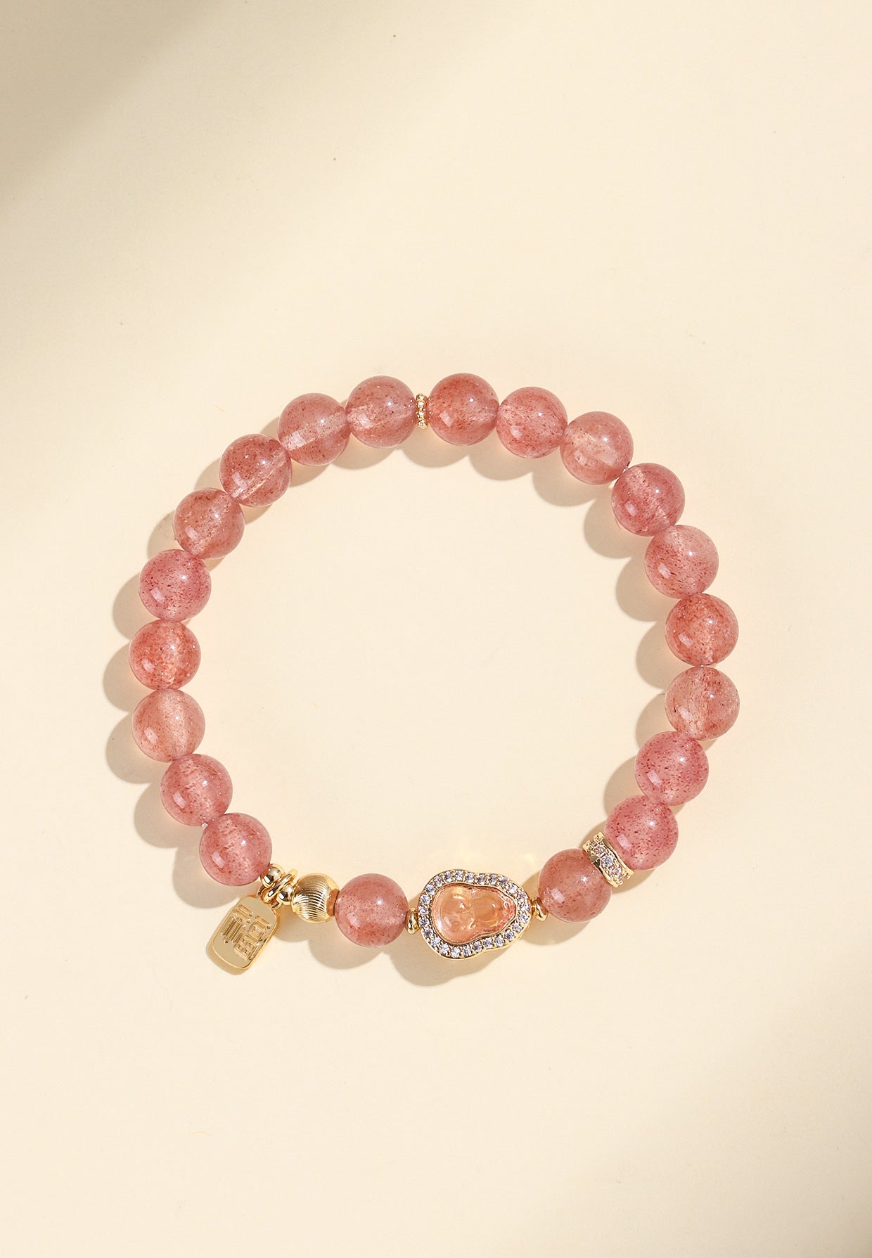 Planderful Fortune's Favor Bracelet – Fresh and Sweet Strawberry Crystal Beads