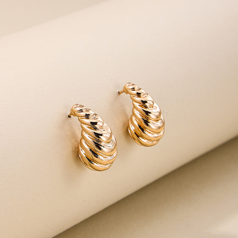 Spiral Metal Small Ladies Earrings - Vienna Verve Collection