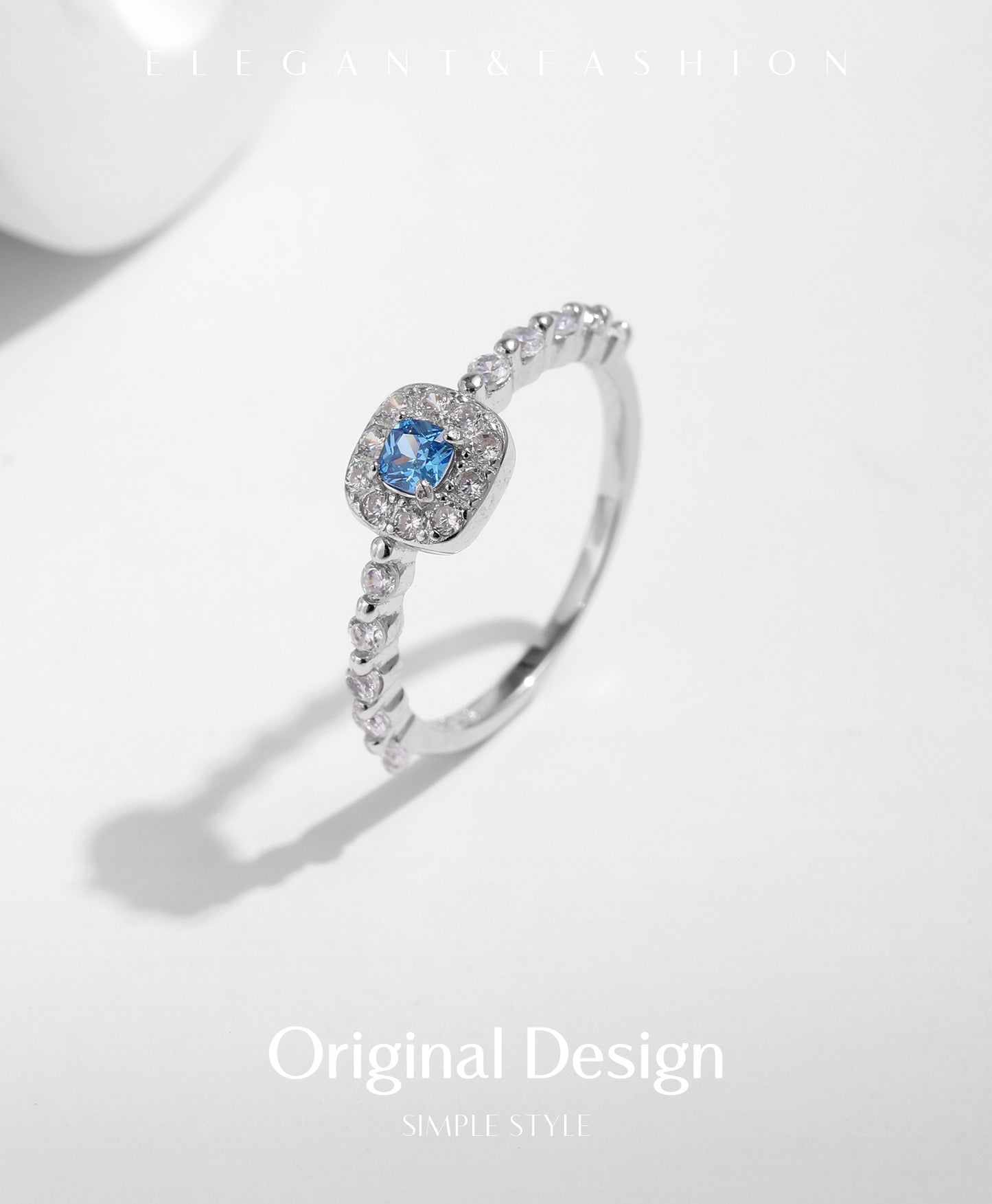 Planderful Gala Fireworks Ring – Exquisite Sterling Silver with Zircon Crystals