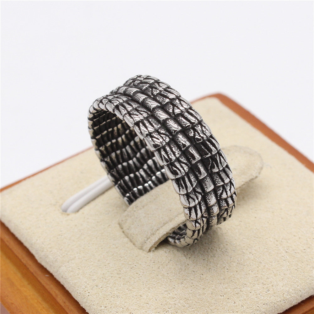 European and American Personalized Retro Dragon Pattern Men's Ring