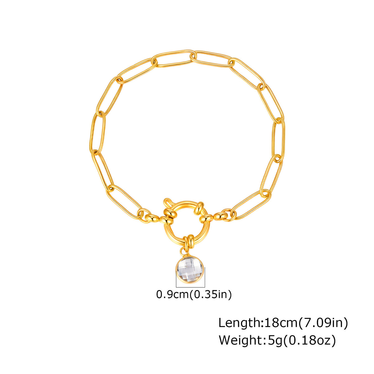 Heart Zircon Stainless Steel Bracelet Unisex