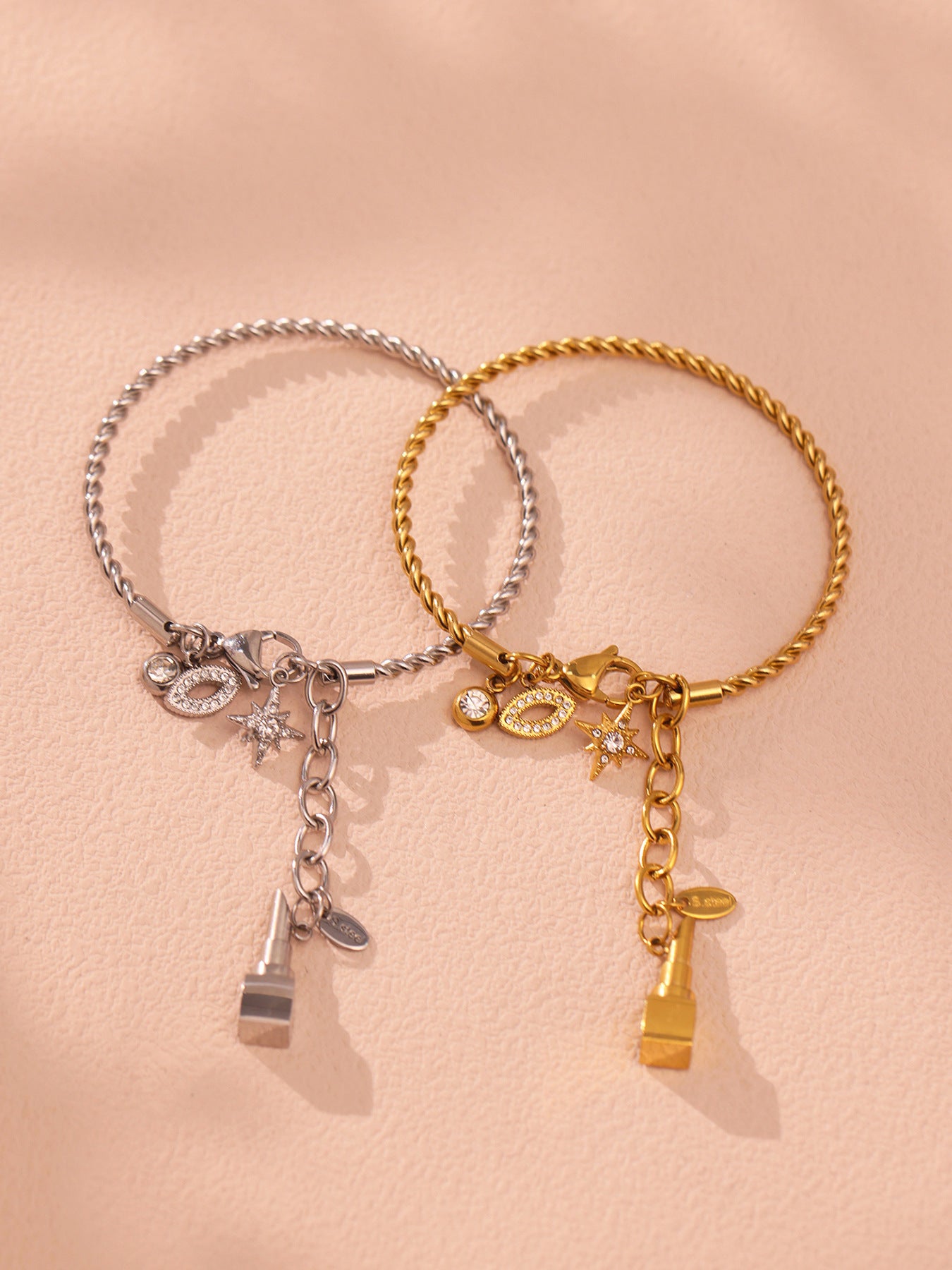 Planderful Zircon Woven Twist Bracelet For Streetwear