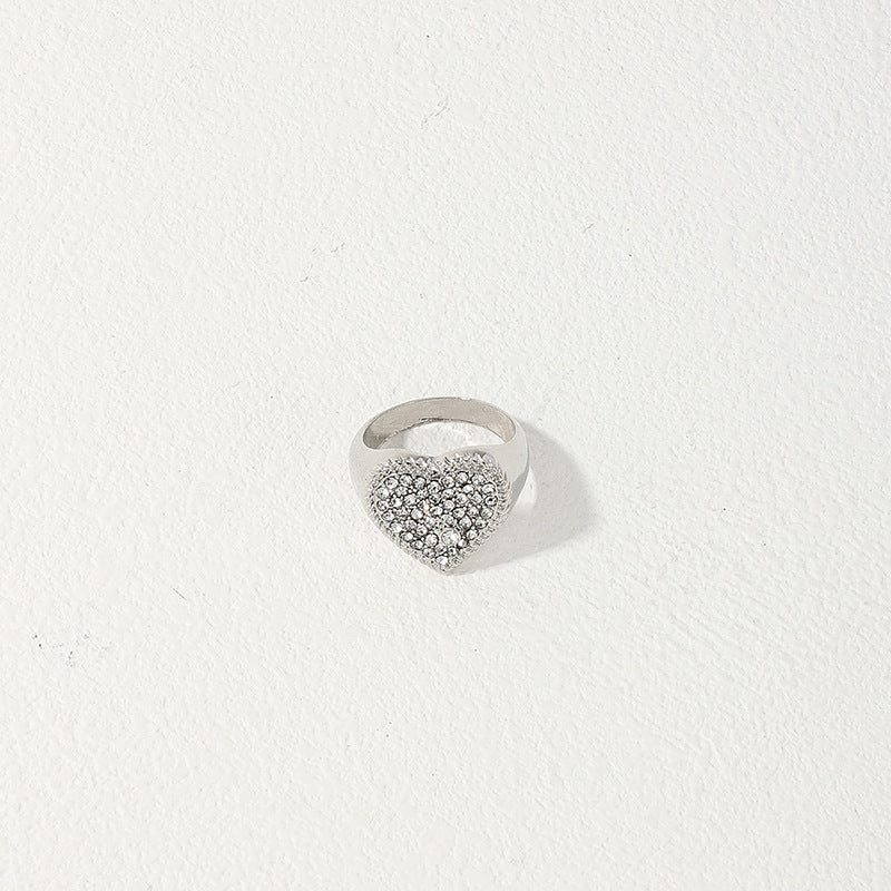 Heartfelt Elegance: Premium Metal Love Ring for Women - Vienna Verve Collection