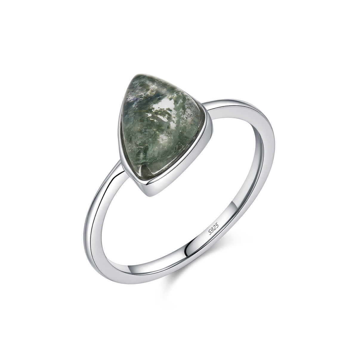 925 Sterling Silver Irregular Agate Ring