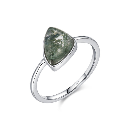 925 Sterling Silver Irregular Agate Ring