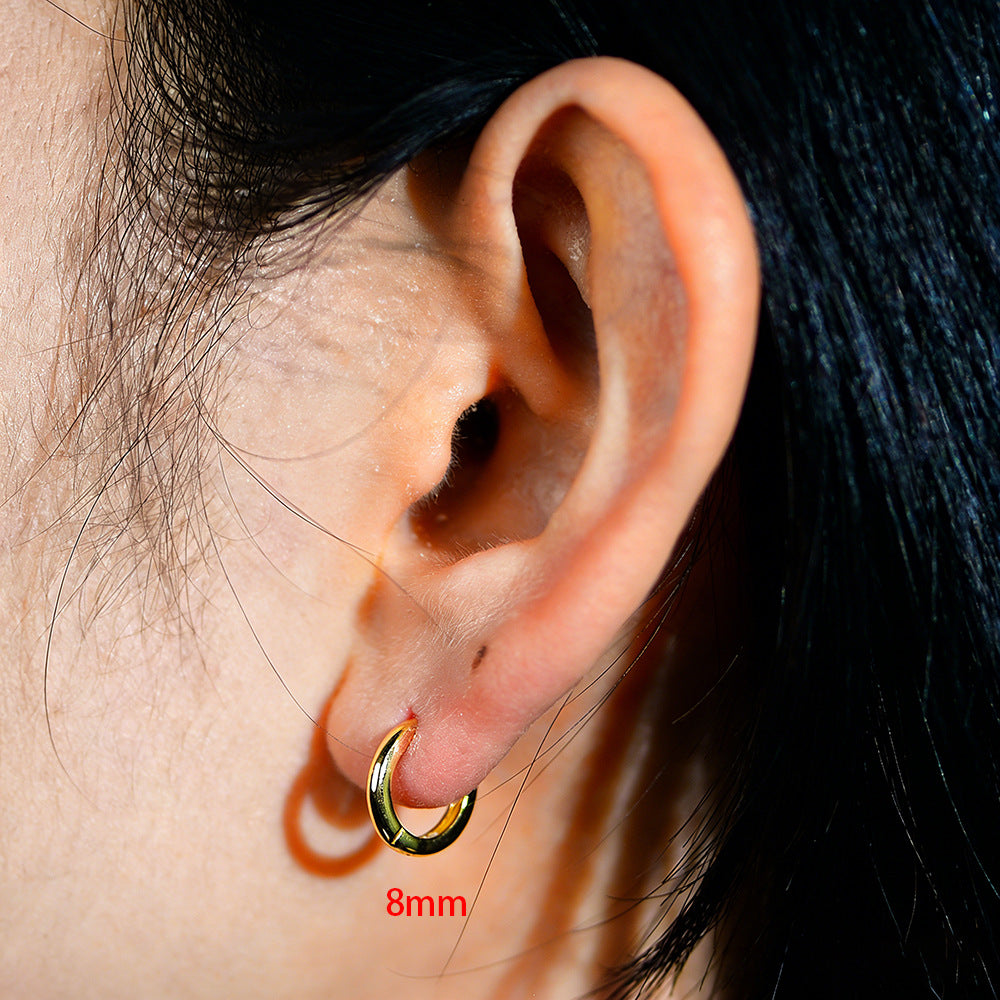 S925 Sterling Silver Ear Buckle Bare Body Earrings