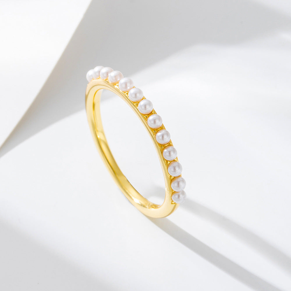 S925 Sterling Silver Japanese Pearl Ring