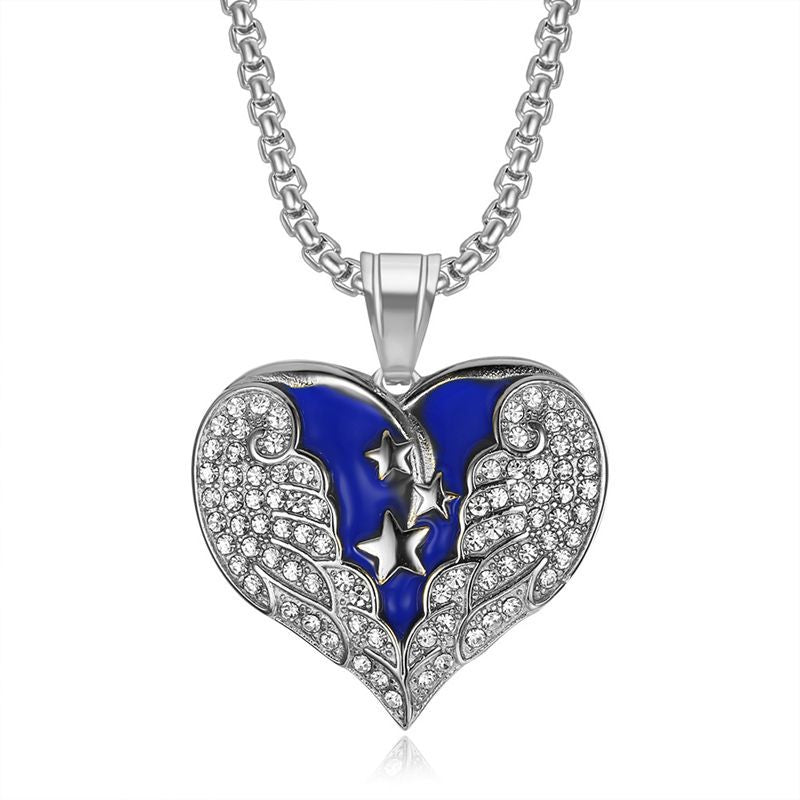 Rhinestone Necklace – Dainty Gold Plated Hip Hop Pendant