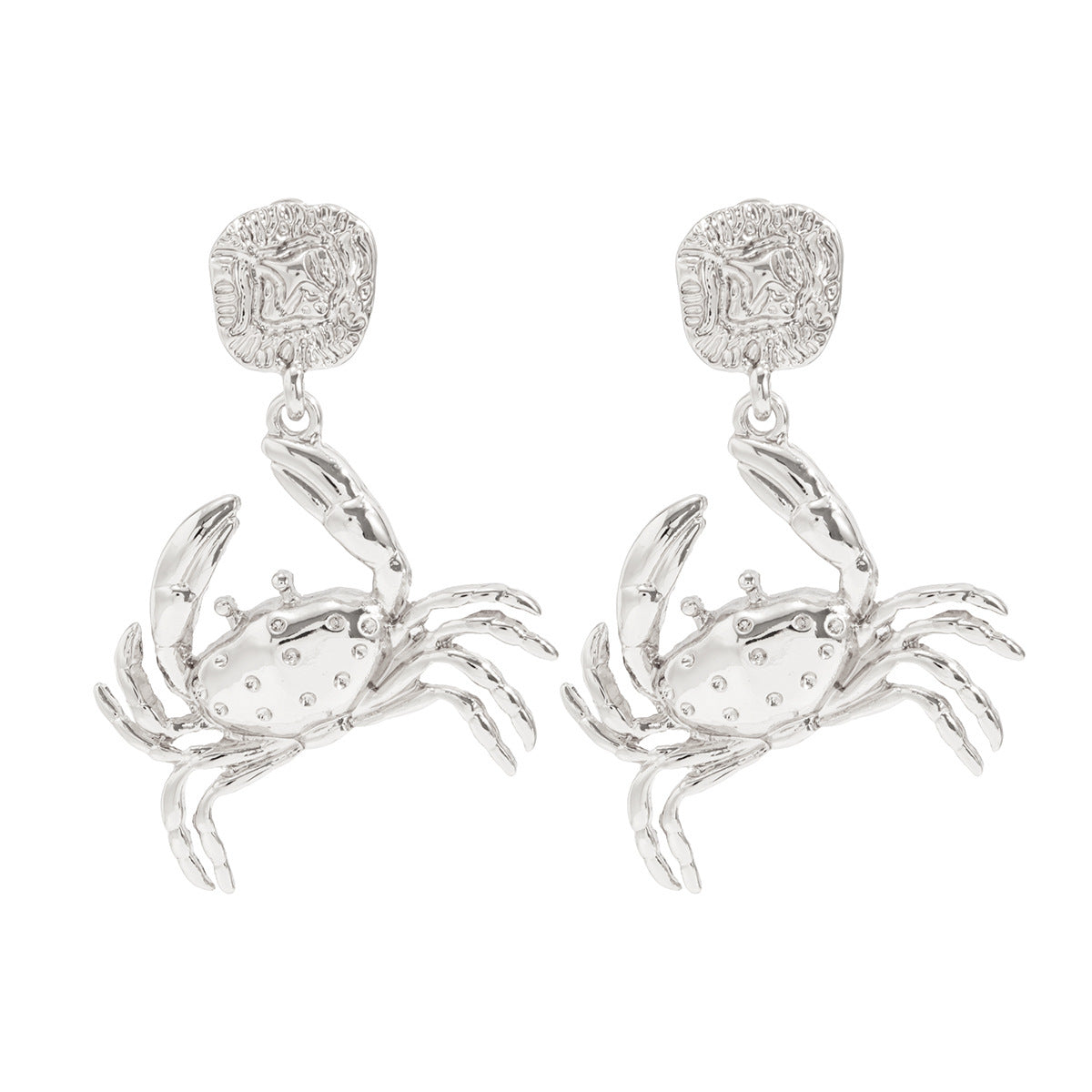 Planderful Lobster Pendant Stud Earrings For Women 3D Ocean Style Design Vienna Verve Collection