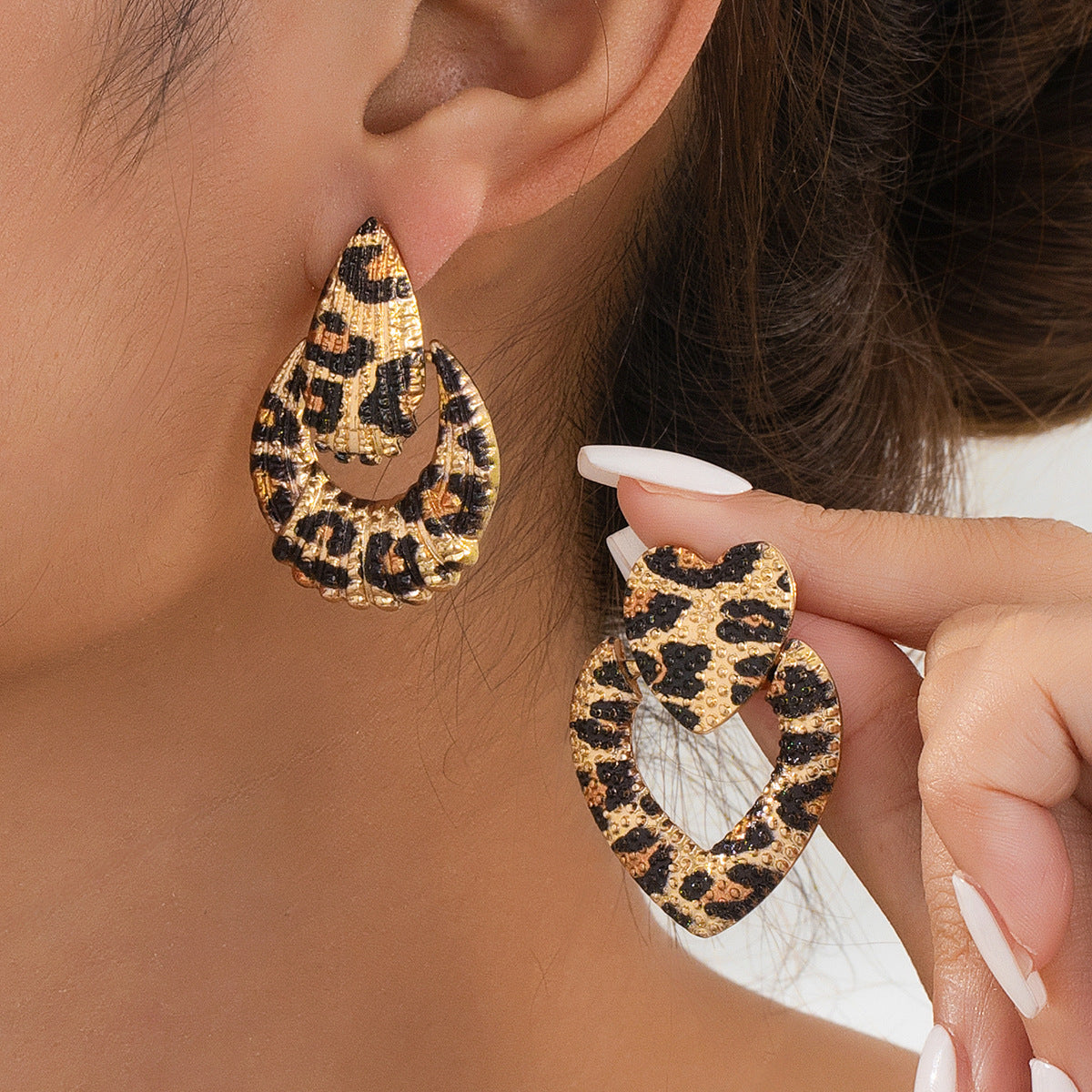 Planderful Vienna Verve Earrings Set – Retro Exaggerated Metal Geometry Design