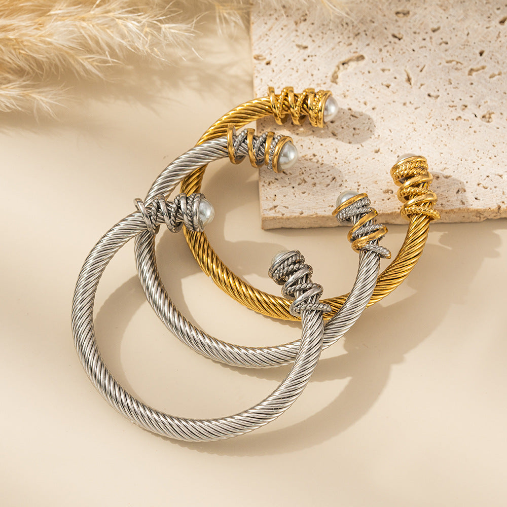 Stainless Steel Cable Wire Rope Bracelet Unisex Durable Premium Fashion Jewelry Planderful Everyday Genie