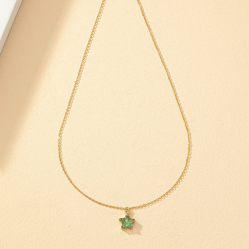 Green Star Pendant Necklace - Vienna Verve Collection