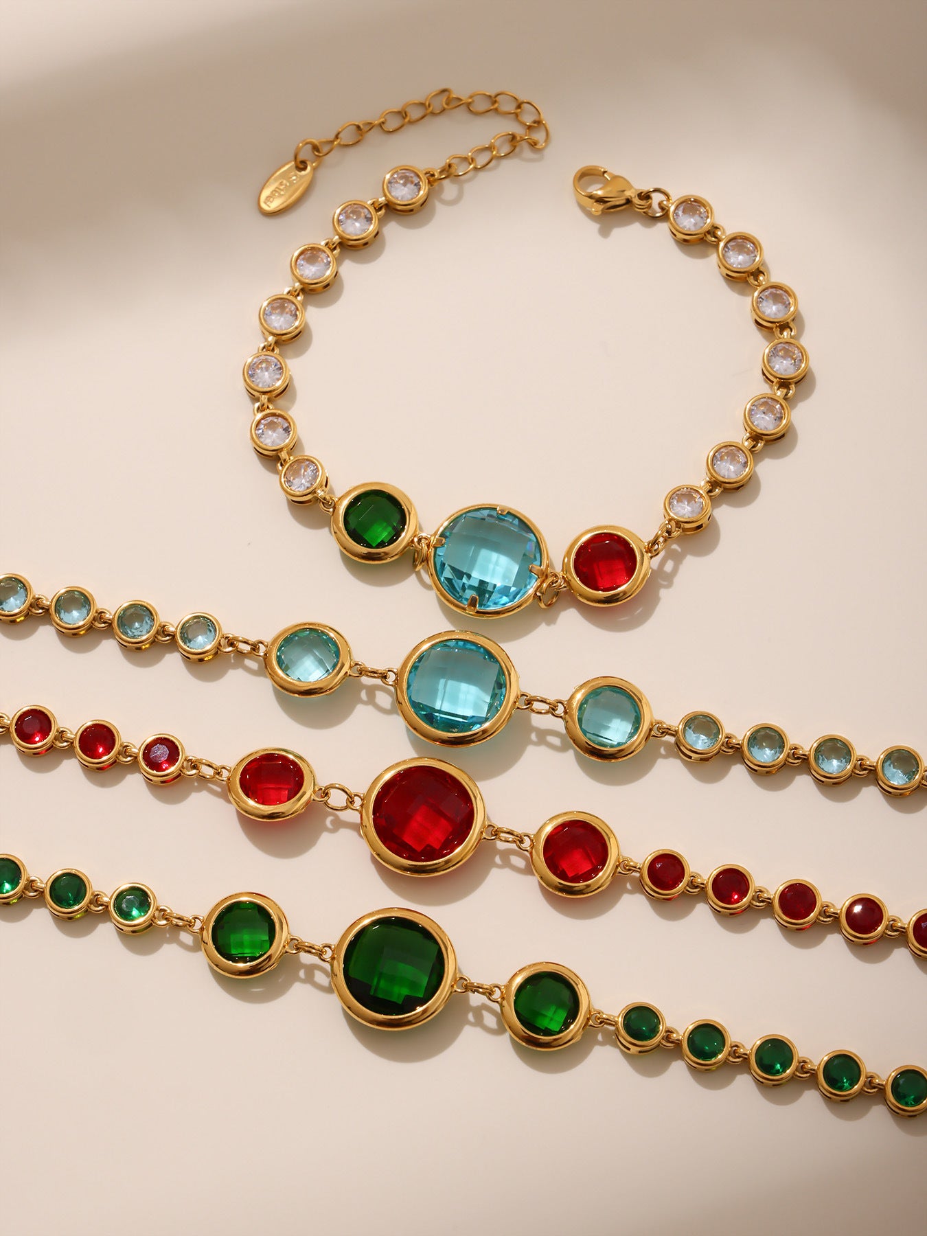 Planderful Czech Glass Bracelet For Women Luxury 18K Gold