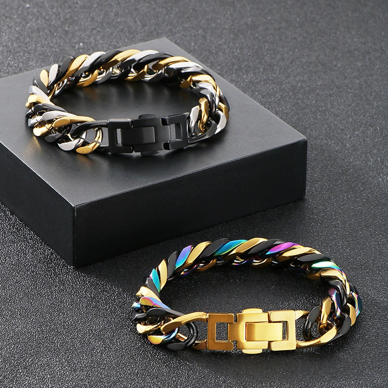 Mens Bracelet Planderful Genie Korean Mix Color Woven