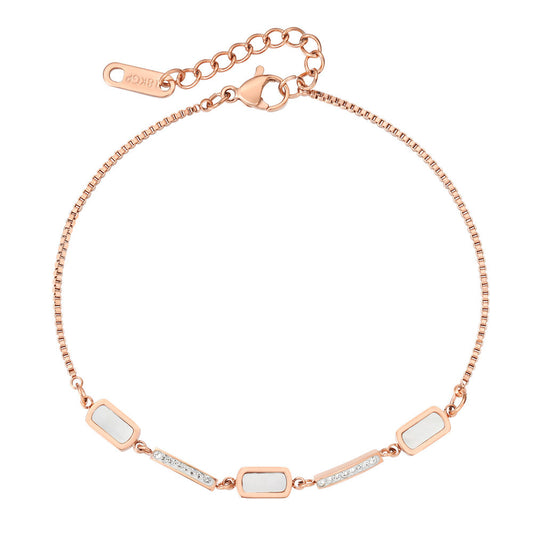 Planderful Shell Bracelet Rose Gold For Women Minimalist Everyday Genie Jewelry Chic